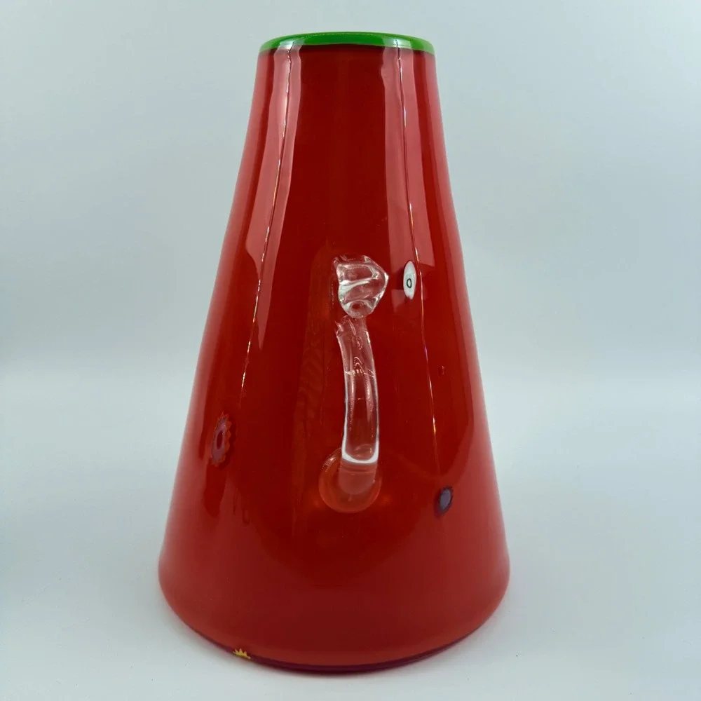 Mitchell Gaudet Studio Inferno Art Glass Vase Signed 1997 Memphis Hand Blown